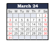 District School Academic Calendar for Smith Valley Elementary School for March 2024