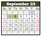 District School Academic Calendar for Smith Valley Elementary School for September 2023