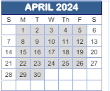 District School Academic Calendar for West Newton Elementary School for April 2024