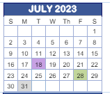 District School Academic Calendar for West Newton Elementary School for July 2023