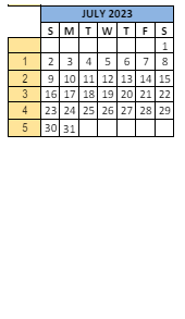 District School Academic Calendar for Crestview Elementary School for July 2023