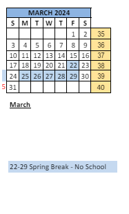 District School Academic Calendar for Crestview Elementary School for March 2024