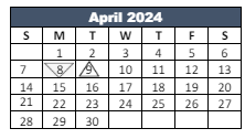 District School Academic Calendar for Paragon Elementary School for April 2024