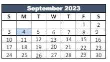 District School Academic Calendar for Paragon Elementary School for September 2023