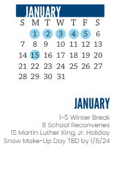 District School Academic Calendar for Douglas Macarthur Elem School for January 2024