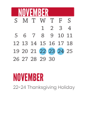 District School Academic Calendar for Douglas Macarthur Elem School for November 2023