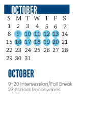 District School Academic Calendar for Douglas Macarthur Elem School for October 2023