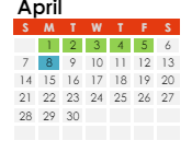 District School Academic Calendar for Deer Run Elementary for April 2024