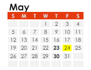 District School Academic Calendar for Deer Run Elementary for May 2024