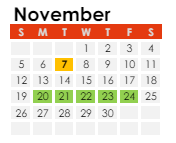 District School Academic Calendar for Deer Run Elementary for November 2023