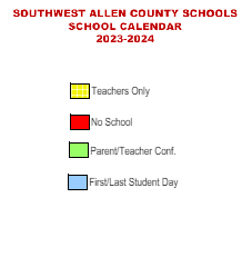 District School Academic Calendar Legend for Haverhill Elementary School