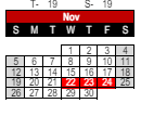 District School Academic Calendar for Haverhill Elementary School for November 2023