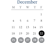 District School Academic Calendar for Sharp Creek Elementary School for December 2023