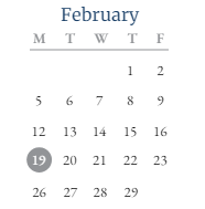 District School Academic Calendar for Sharp Creek Elementary School for February 2024