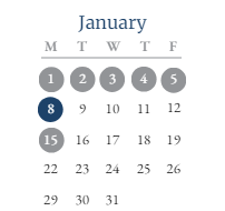 District School Academic Calendar for Sharp Creek Elementary School for January 2024