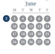 District School Academic Calendar for Sharp Creek Elementary School for June 2024
