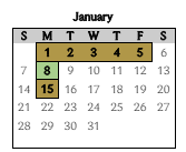 District School Academic Calendar for Brookview Elementary School for January 2024