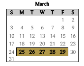District School Academic Calendar for Brookview Elementary School for March 2024