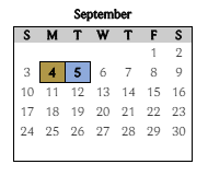 District School Academic Calendar for Brookview Elementary School for September 2023