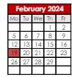 District School Academic Calendar for Crooked Creek Elementary Sch for February 2024