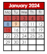 District School Academic Calendar for Crooked Creek Elementary Sch for January 2024