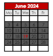 District School Academic Calendar for Crooked Creek Elementary Sch for June 2024