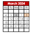 District School Academic Calendar for Crooked Creek Elementary Sch for March 2024