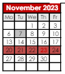 District School Academic Calendar for Crooked Creek Elementary Sch for November 2023