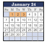 District School Academic Calendar for Pipe Creek Elementary School for January 2024