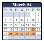 District School Academic Calendar for Pipe Creek Elementary School for March 2024