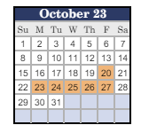 District School Academic Calendar for Pipe Creek Elementary School for October 2023