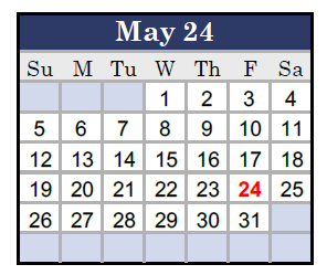 District School Academic Calendar for Olde Towne Middle for May 2024