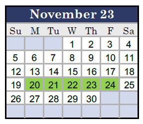 District School Academic Calendar for Olde Towne Middle for November 2023