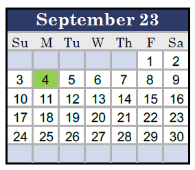 District School Academic Calendar for Olde Towne Middle for September 2023