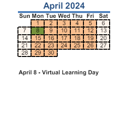 District School Academic Calendar for Dupont Elementary School for April 2024