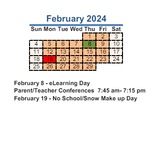 District School Academic Calendar for Dupont Elementary School for February 2024