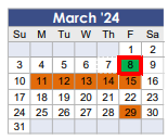 District School Academic Calendar for Magnolia Elementary for March 2024