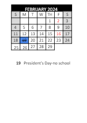 District School Academic Calendar for Laketon Elementary School for February 2024