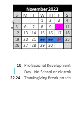 District School Academic Calendar for Laketon Elementary School for November 2023