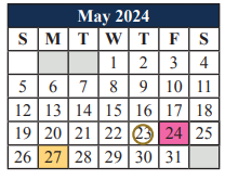 District School Academic Calendar for Mary Lillard Intermediate School for May 2024