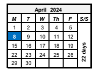 District School Academic Calendar for Allen Elementary School for April 2024