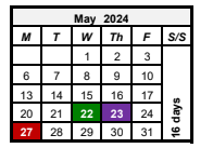 District School Academic Calendar for Allen Elementary School for May 2024