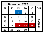 District School Academic Calendar for Allen Elementary School for November 2023