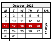 District School Academic Calendar for Allen Elementary School for October 2023
