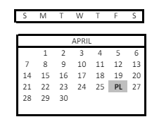 District School Academic Calendar for Burchell High School for April 2024