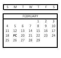 District School Academic Calendar for Willow Elementary for February 2024