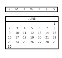 District School Academic Calendar for Palmer Middle School for June 2024