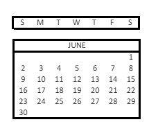 District School Academic Calendar for CORRESP. Study School for June 2024