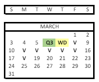 District School Academic Calendar for CORRESP. Study School for March 2024