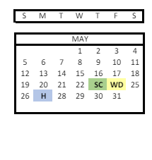 District School Academic Calendar for Midnight Sun Family Learning Center for May 2024